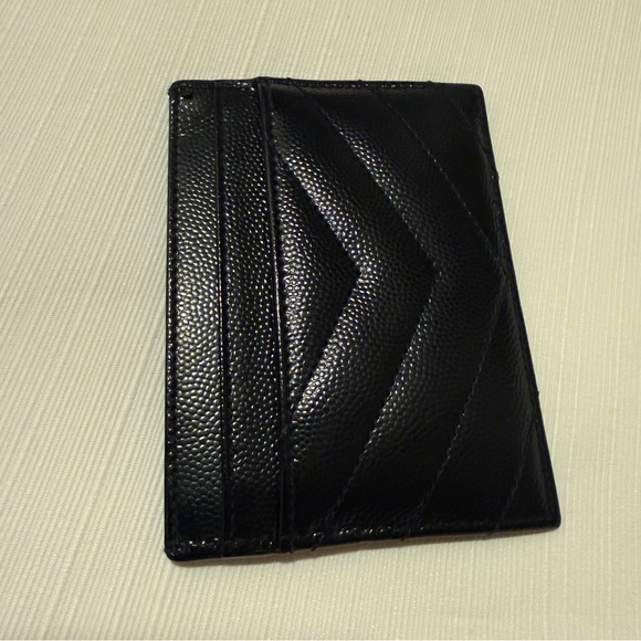 Saint Laurent Black Chevron Card Holder - Picture 5 of 7